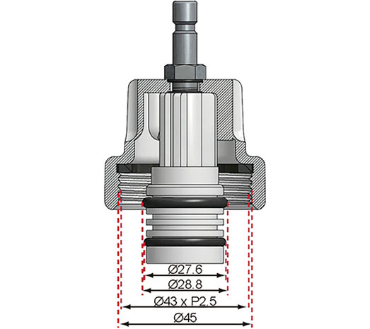 Adaptador N 16 para BGS 8027/8098:Mercedes A-Klasse