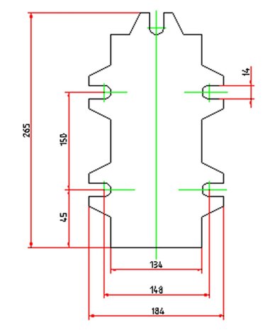 Mesa de perforacion transversal para taladradora 125mm