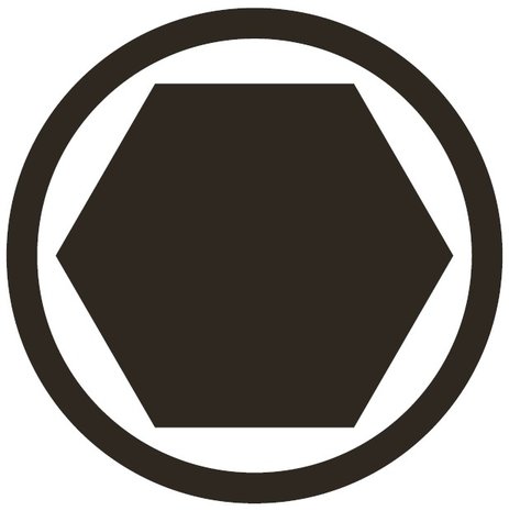 1/2 punta de vaso de impacto hexagonal 6x100 mm