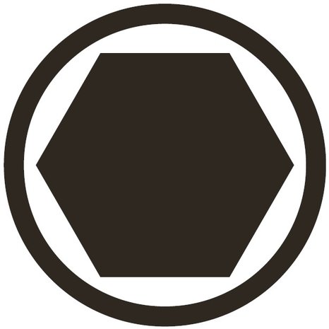 Punta entrada 6,3mm (1/4) hexagono interior