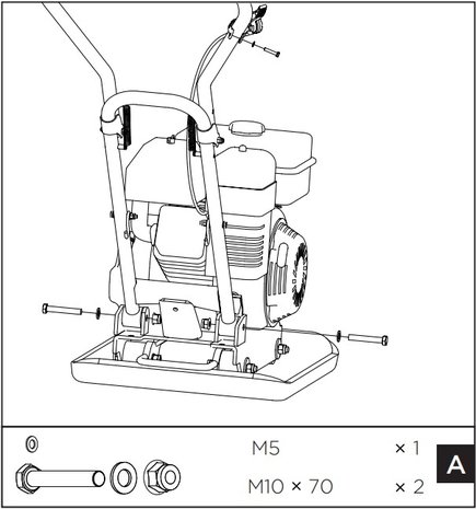 Placa vibratoria con motor de gasolina 8.2kn