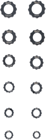 Juego de tapas de desmontaje para tornillos y tuercas hexagonales danados | 12 piezas