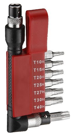 Conjunto de 8 bits Torx perforado