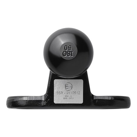 Bola de remolque negra en angulo D17.2 S350 homologada tipo E