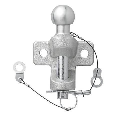 Bola de remolque plateada combinada doble version D20.2 S350 homologada tipo E