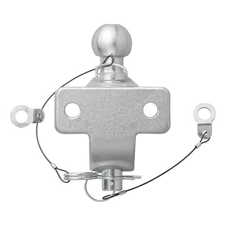 Bola de remolque plateada combinada doble version D20.2 S350 homologada tipo E