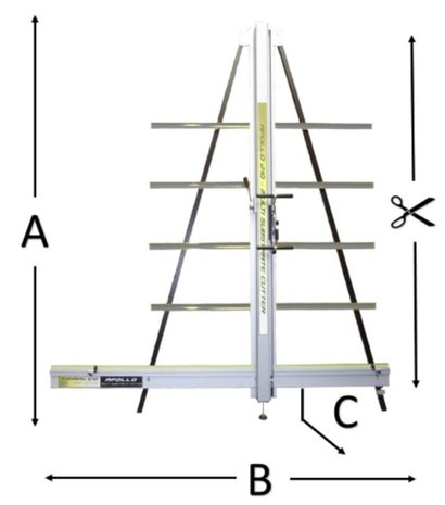 Cortadora de formato ssc AXL250 + soporte de PVC