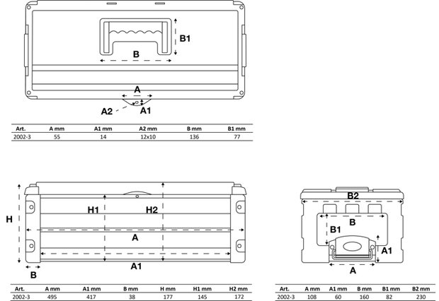 Accesorio para maletin de herramientas rigido 2 cajones para BGS 2002