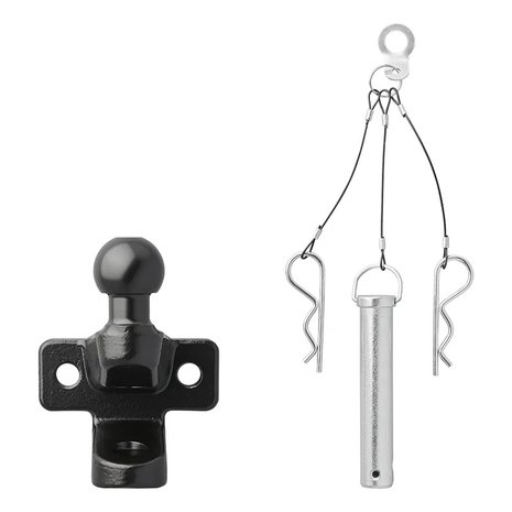 Bola de remolque negra combinada version doble D21 S350 homologada tipo E