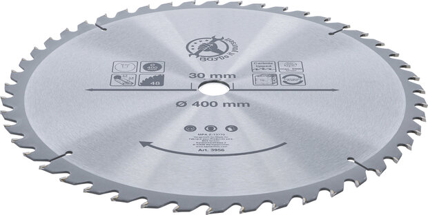 Hoja de sierra circular con puntas de carburo Ø 400 x 30 x 3,4 mm 48 dientes
