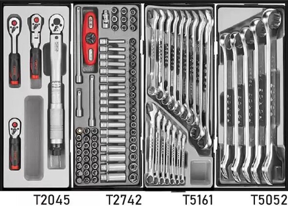 Carro de herramientas negro de 8 cajones con 376 herramientas