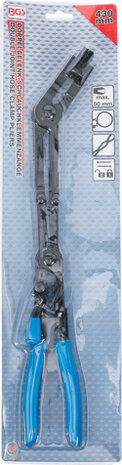 Alicates para abrazaderas de mangueras de articulacion doble en angulo 0 - 50 mm 430 mm