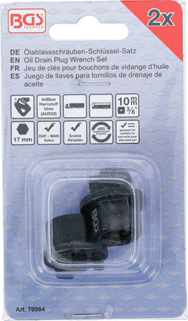 Juego de llaves para tornillos de drenaje de aceite para DAF, MAN, Volvo, Scania, Neopla