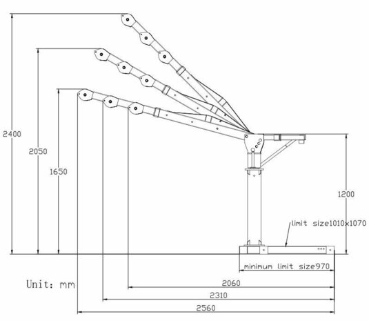 Grua de construccion 500kg 25m electrica 230V