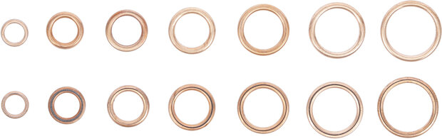 95 piezas Cobre O-Ring Surtido, 6-20 mm