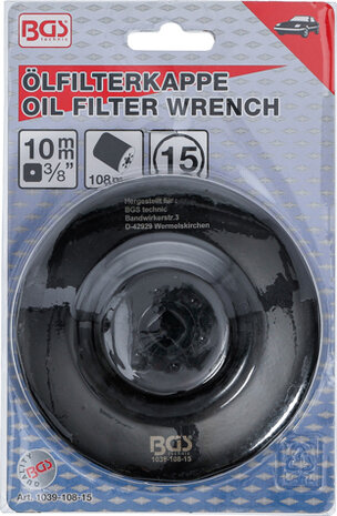 Llave de filtros de aceite 15 caras diámetro 108 mm para Volvo diésel
