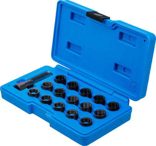 Juego para reparar roscas insertadas de bujias M14x1,25