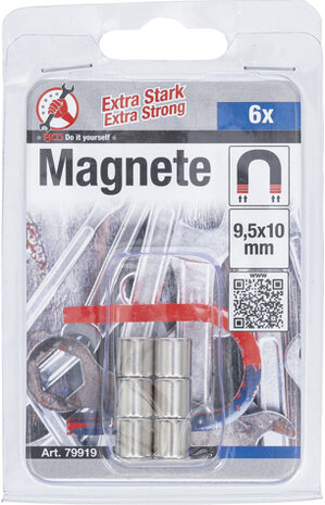 Set magnético extra fuerte diámetro 9.5 mm 6 pzas