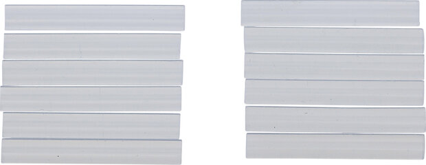 Barras de pegamento termofusible transparentes Ø 7,5 mm, 50 mm 12 piezas