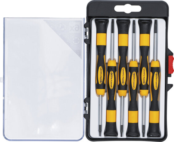 Juego de destornilladores de precision perfil en T (para Torx) 6 piezas