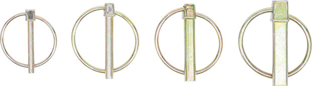 Surtido de piezas de pasadores con clip de seguridad pasadores Ø 4,5 - 11 mm 32 piezas