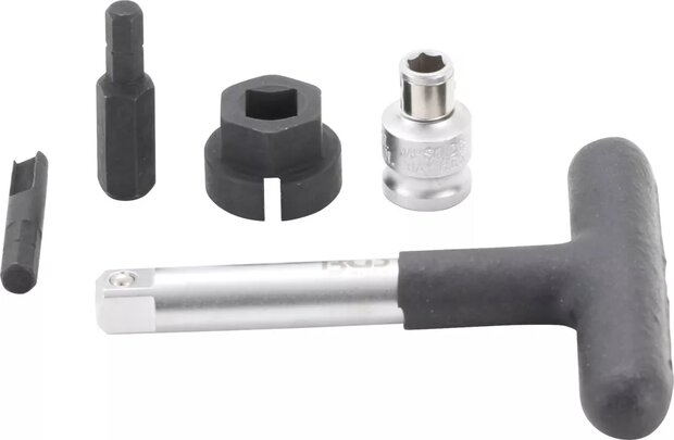 Juego de llaves universal para el servicio de cambio de aceite para tapones de drenaje de aceite de plastico propulsion hexagonal exterior de (