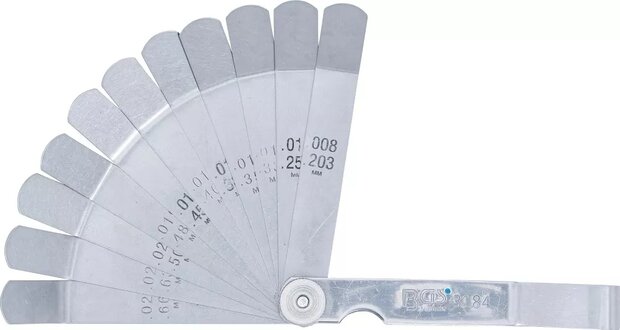 Juego de galgas de precision, curvadas 12 piezas