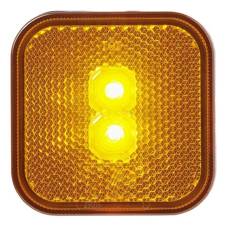 Luz de posicion lateral 12 24V naranja 65 x 65 mm LED