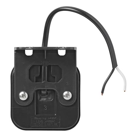 Luz de posicion lateral 12 24V naranja 65 x 65 mm LED con soporte