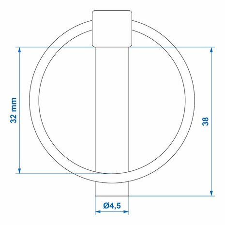 Pasador de chaveta de 4 5 mm con anillo