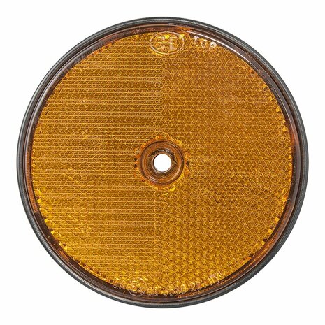 Reflector naranja de 80 mm con montaje por tornillo