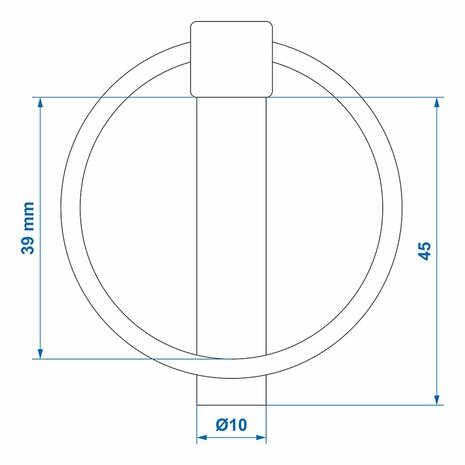 Pasador de chaveta de 10 mm con anillo