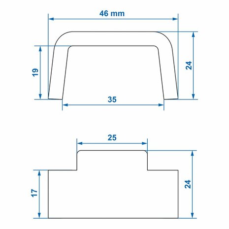 Contraparte para cerradura de tension Tico x10 piezas