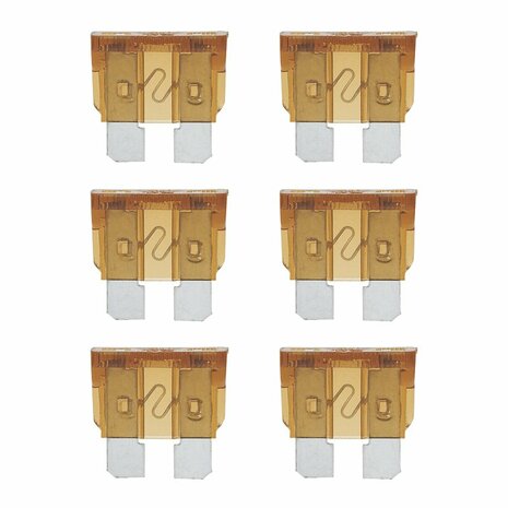 Fusibles de cuchilla marron estandar de 7 5 A  6 piezas