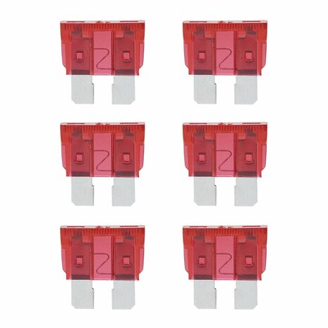 Fusibles de cuchilla roja estandar de 10 A  6 piezas