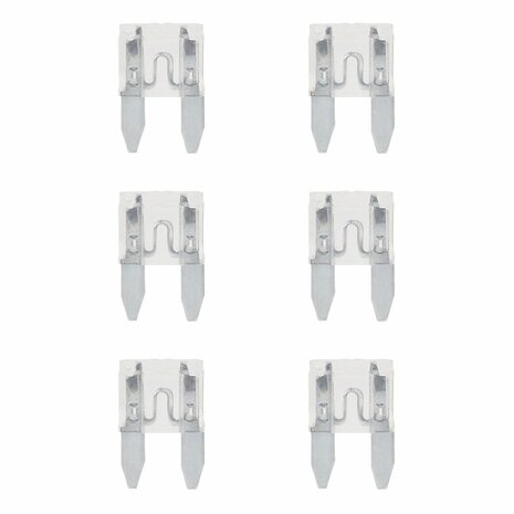 Fusibles de cuchilla mini 25A neutro 6 piezas