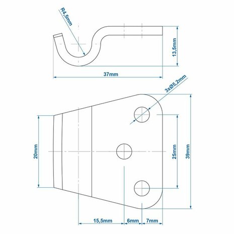 Contraparte para cerradura de tension SPP Z-11