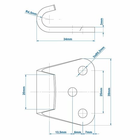 Contraparte para cerradura de tension SPP Z-11A