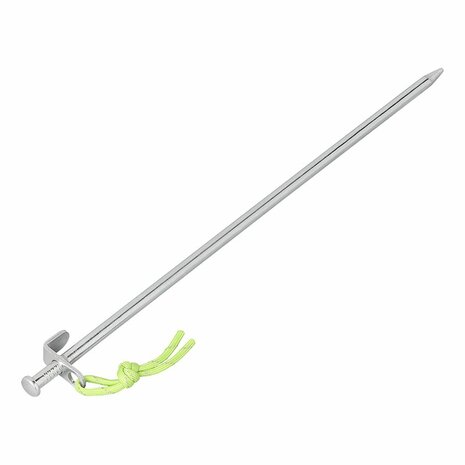 Piqueta para terreno rocoso 40 cm acero galvanizado con gancho en L – Pack de 10 unidades