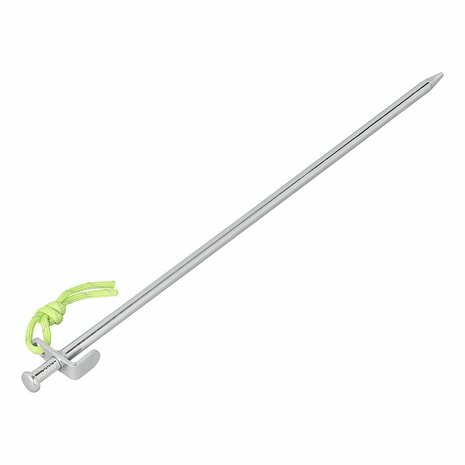 Piqueta para terreno rocoso 40 cm acero galvanizado con gancho en L – Pack de 10 unidades