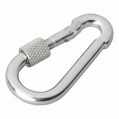 Mosqueton metalico 5x50mm con cierre de rosca x10 pieces