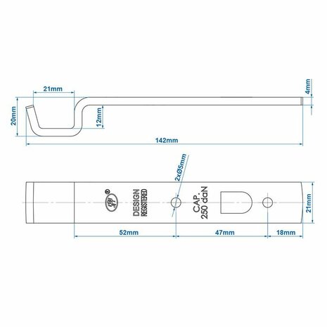 Contraparte para cerradura de tension SPP Z-05