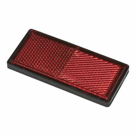 Reflector rojo 85x39mm autoadhesivo con placa base 2 uds.