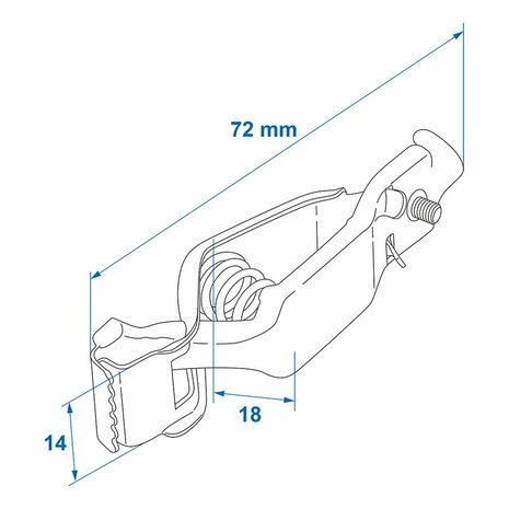 Pinza para terminal de bateria 25A - juego de 2 piezas