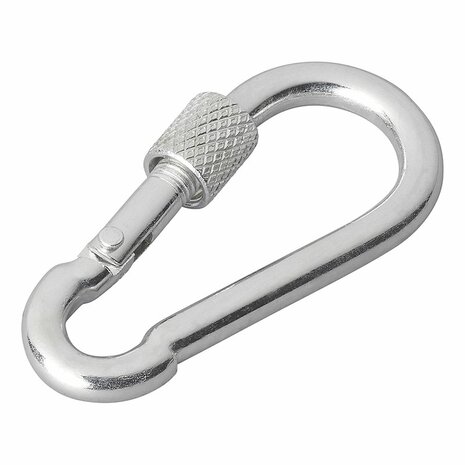 Mosqueton metalico 6x60mm con cierre de rosca x10 pieces