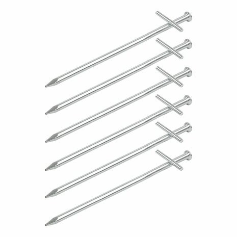 Pasador de roca de 17 cm de metal con pasador transversal soldado  6 piezas en bolsa de plastico