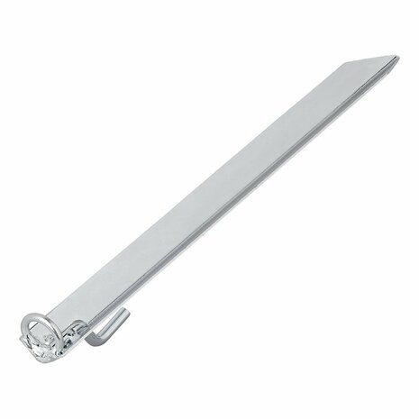 Clavija de correa para tormentas de 38 cm de acero galvanizado con gancho y ojo