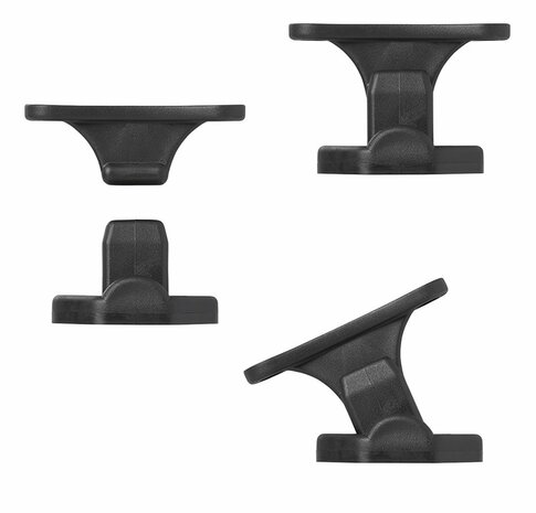 Retenedor de puerta con bisagras negro de 2 piezas