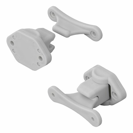 Retenedor de puerta con bisagra gris de 2 piezas