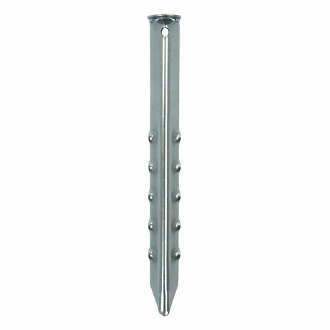 Estaca de tienda de 30 cm de metal acanalado